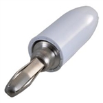 JOHNSON WHITE BANANA PLUG 108-0301-001