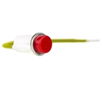 VCC 1090C1-12V RED INCANDESCENT 12V PANEL MOUNT INDICATOR   LIGHT, HI-HAT, .500" HOLE DIAMETER, WIRE LEADS