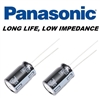 PANASONIC 10UF100VTW 10UF 100V RADIAL ELECTROLYTIC CAPACITOR 6.3MM X 11MM 5000 HOURS AT 105C MFR# EEU-FC2A100