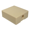 MODE 12-221-0 RJ11 SURFACE MOUNT WALL JACK (SINGLE) 6P/4C,  IVORY