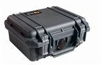 PELICAN CASE BLACK (9-3/8" X 7-1/4" X 4-1/16") 1200NFBLK    *NO FOAM* MFR# 1200-001-110 *SPECIAL ORDER*