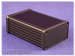 HAMMOND 1455K1202BK BLACK EXTRUDED ALUMINUM ENCLOSURE 4.72" X 3.07" X 1.69" WITH PLASTIC END PANELS