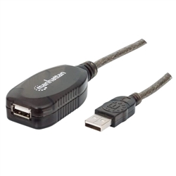 MANHATTAN 150248 HI-SPEED USB 2.0 ACTIVE EXTENSION CABLE,   A MALE / A FEMALE, 10 M (33 FT.)