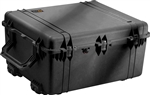 PELICAN CASE NO FOAM W/WHEELS (MFR# 1690-001-110) 1690NFBLK BLACK (ID 30.13"L X 25.13"W X 15.36"D) *SPECIAL ORDER*