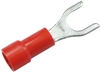 PICO 1723-BP RED 22-18AWG #6 SPADE CONNECTOR / FORK TERMINAL, VINYL INSULATED, 7/PACK