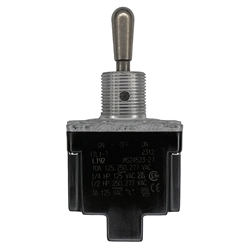 HONEYWELL 1TL1-7 TOGGLE SWITCH SPDT (ON)-OFF-(ON) 10A/125VAC, NON-LOCKING LEVER, SEALED, SCREW TERMINALS, UL CSA