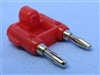 PHILMORE 2362 DUAL RED BANANA PLUG WITH SET SCREWS,         0.75" CENTER TO CENTER SPACING