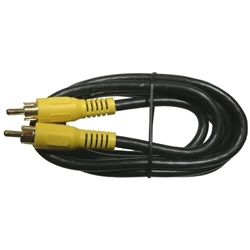 MODE 28-106G-0 RCA COAXIAL CABLE, RCA PLUG TO RCA PLUG WITH RG59/U CABLE, 6' LONG, GOLD PLATED