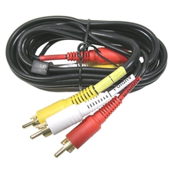 MODE 28-411-0 GOLD PLATED AUDIO-VIDEO PATCH CABLE, 3' LONG