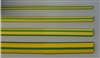 3/16 YEL/GRN HEAT SHRINK TUBING 3/16" DIAMETER 2:1 SHRINK   RATIO, YELLOW WITH GREEN STRIPE, SINGLE WALL (4FT)