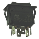 PHILMORE 30-690 HEAVY DUTY ROCKER SWITCH DPDT ON-OFF-(ON),  20A @ 125VAC / 10A @ 277VAC, QC TERMINALS