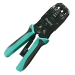 PROSKIT 300-064 RATCHETED CRIMPER FOR 4P4C,6P6C, 10P8C,     10P10C MODULAR CRIMP PLUGS, PARALLEL CRIMPING ACTION