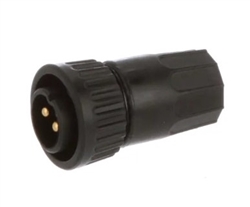 CONXALL 3182-2PG-3DC CONNECTOR 2 PIN MALE CABLE PLUG,       IP67 CERTIFIED, 12AWG GOLD PLATED CONTACTS, SOLDER STYLE
