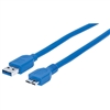 MANHATTAN 325431 USB 3.0 A-MALE TO MICRO-B MALE CABLE 5GBPS (10FT) *FINAL SALE - DISCONTINUED