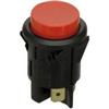 GC 35-455 LARGE PUSH BUTTON SWITCH, SPST PUSH ON - PUSH OFF, 16A @ 125/250VAC, RED BUTTON, QC TERMINALS