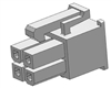 MOLEX 39-01-2040 MINI-FIT JR. RECEPTACLE HOUSING, DUAL ROW, 4 POSITION, UL 94V-2, NATURAL