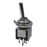 MODE 41-323-1 ULTRA MINIATURE TOGGLE SWITCH, DPDT ON-ON,    3A @ 125VAC, SOLDER TERMINALS