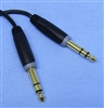 PHILMORE 44-340 STEREO 1/4" MALE TO STEREO 1/4" MALE,       GOLD PLATED CABLE, 6' LENGTH