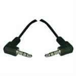 PHILMORE 44-468 STEREO 3.5MM MALE TO MALE CABLE, RIGHT      ANGLE AT BOTH ENDS, GOLD PLATED CABLE, 6' LENGTH