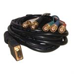 PHILMORE 45-5130 SHIELDED HDTV VIDEO CABLE, 15 PIN HIGH     DENSITY MALE (VGA) TO 5 BNC MALE, 12' LENGTH