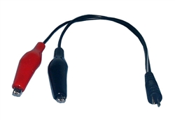 PHILMORE 48-1273 DC POWER 2 PIN TO 2 ALLIGATOR CLIP ADAPTER (RED & BLACK) 6" CORD