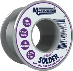 MG CHEMICALS 4887-227G SOLDER 18AWG .050" 1/2LB 63/37