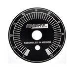 OHMITE 5000E ALUMINUM DIAL PLATE FOR RHEOSTAT /             POTENTIOMETER, 2-3/16", 0 TO 100 MARKINGS