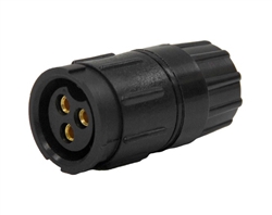 CONXALL 5182-3SG-3DC CONNECTOR 3 PIN FEMALE CABLE RECEPTACLE, IP67 CERTIFIED, 12AWG GOLD PLATED CONTACTS, SOLDER STYLE