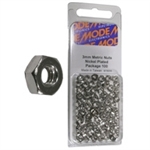 MODE 54-406-100 2MM NICKEL PLATED NUTS (METRIC) 100/PACK