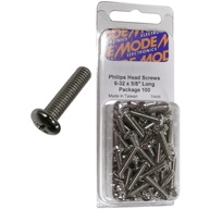 MODE 54-530-100 6-32 1/4" NICKEL PLATED ROUND PHILLIPS HEAD  BOLTS / SCREWS (UNC) 100/PACK