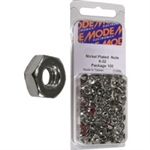 MODE 54-536-100 #6 NICKEL PLATED NUTS (UNC) 100/PACK