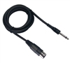 PHILMORE 71-1593 UNBALANCED 3 PIN FEMALE XLR TO 1/4" MALE   PHONE PLUG CABLE, 17' LENGTH