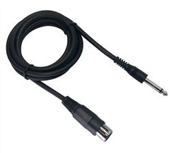 PHILMORE 71-1593 UNBALANCED 3 PIN FEMALE XLR TO 1/4" MALE   PHONE PLUG CABLE, 17' LENGTH