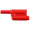 NTE RED STACKABLE SHROUDED BANANA PLUG 72-062