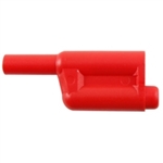 NTE RED STACKABLE SHROUDED BANANA PLUG 72-062