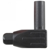 NTE BLACK RIGHT ANGLE SHROUDED BANANA PLUG 72-063