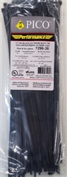 PICO 7296-36 ALL WEATHER UV RESISTANT 11" PERFORMANCE CABLE  TIES, 50LB TENSILE STRENGTH, 100/PACK