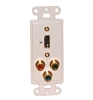 PHILMORE 75-1136 DECORA INSERT WITH HDMI AND COMPONENT      VIDEO (3 RCA: RED, BLUE & GREEN), WHITE