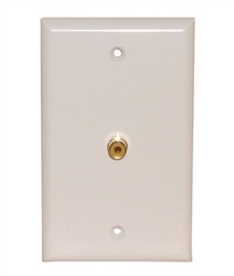 PHILMORE 75-620 SINGLE RCA JACK WALL PLATE, SOLDER TYPE