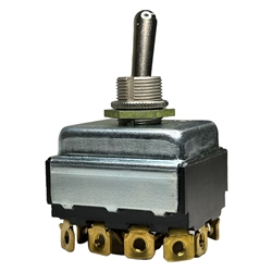 EATON 7694K4 TOGGLE SWITCH 4PDT ON-ON, 15A @ 125VAC /       10A @ 250VAC (3/4HP), SCREW TERMINALS (SCREWS INCLUDED)