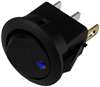 PICO 9415-1-11 ROUND ROCKER SWITCH SPST ON-OFF, 16A @ 12VDC, BLUE LED, 3/4" MOUNTING HOLE, QC TERMINALS