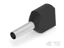 AMP TE 966144-6 BLACK DUAL WIRE FERRULE, 2 X 1.5MM          (2 X 15AWG) 100/PACK