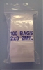 POLY BAG SELF SEALING W/WINDOW 2"X3" (100/PK) BAG2X3