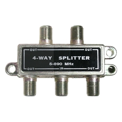 MODE 16-114-0 COAXIAL SPLITTER 4 WAY, 5-900 MHZ BANDWIDTH   75 OHM