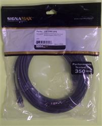 SIGNAMAX C5E-114BK-25FB CAT5E BLACK PATCH CORD WITH SNAG-PROOF BOOT, 25' LENGTH