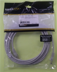 SIGNAMAX C5E-114GY-14FB CAT5E GRAY PATCH CORD WITH SNAG-PROOF BOOT, 14' LENGTH