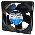 CIRCUIT TEST CFA11512038HB 115VAC BALL BEARING FAN 120MM X  120MM X 38MM 105CFM 46DB 22W 0.24A 3000RPM 1/8" TERMINALS