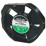 CIRCUIT TEST CFB11515038HB 115VAC BALL BEARING FAN 150MM X  172MM X 38MM 215CFM 58DB 28W 0.23A 3400RPM 1/8" TERMINALS