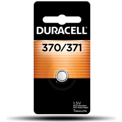 DURACELL D371B 1.5V SILVER OXIDE WATCH BATTERY (D370, SR69, SR920SW, KS371, RW415, RW315, 280-31, TR920SW EQUIVALENT)