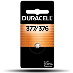 DURACELL D377 1.5V SILVER OXIDE WATCH BATTERY (D376, SR66,  SR626SW, KS377, RW329, SB-AW, 280-39 EQUIVALENT)